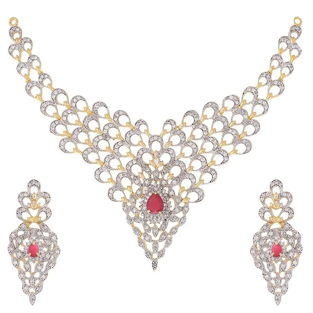 Anniversary Beaded Silver Plated Jewellery Pendant Necklace With Chain