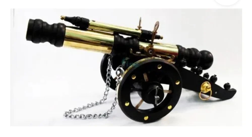 Black Wooden Decoration Canon, Size/Dimension: 9 Inches