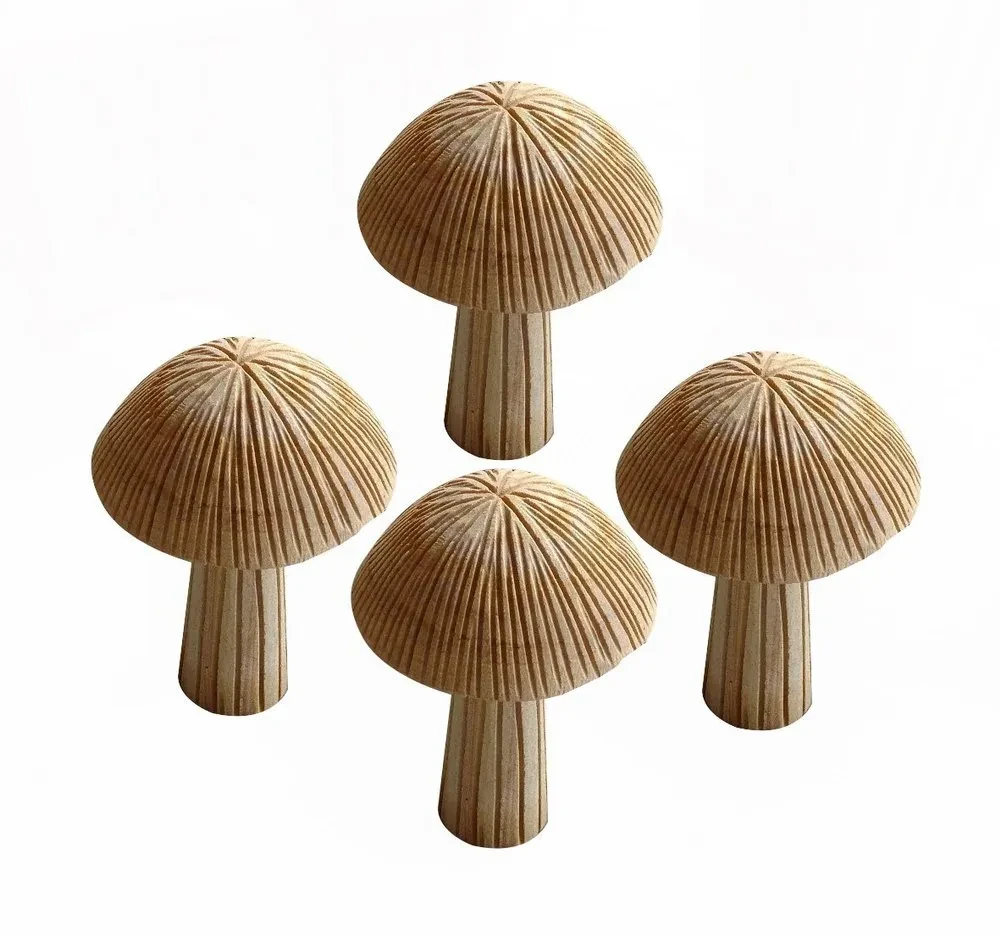 Teakwood Yellow Garden Stone Mushroom, For Decoration