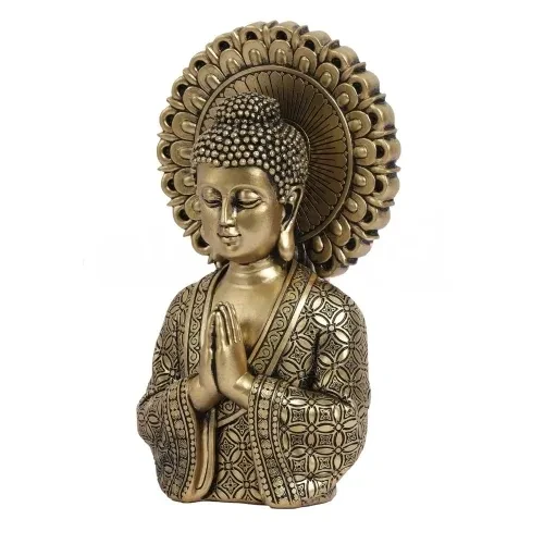 Antique Gold Buddha Bust for Decor