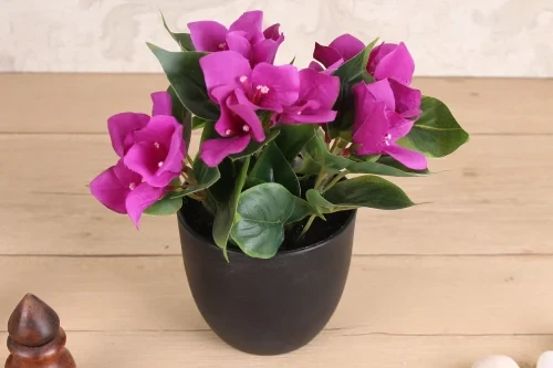 Artificial Bougainvillea Flowers in Pot Purple