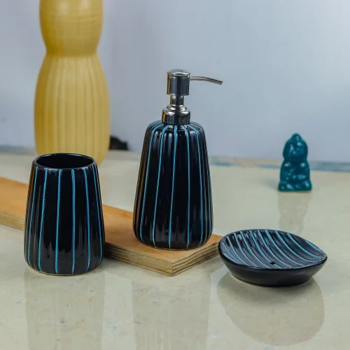 Ceramic Bathroom Set Black