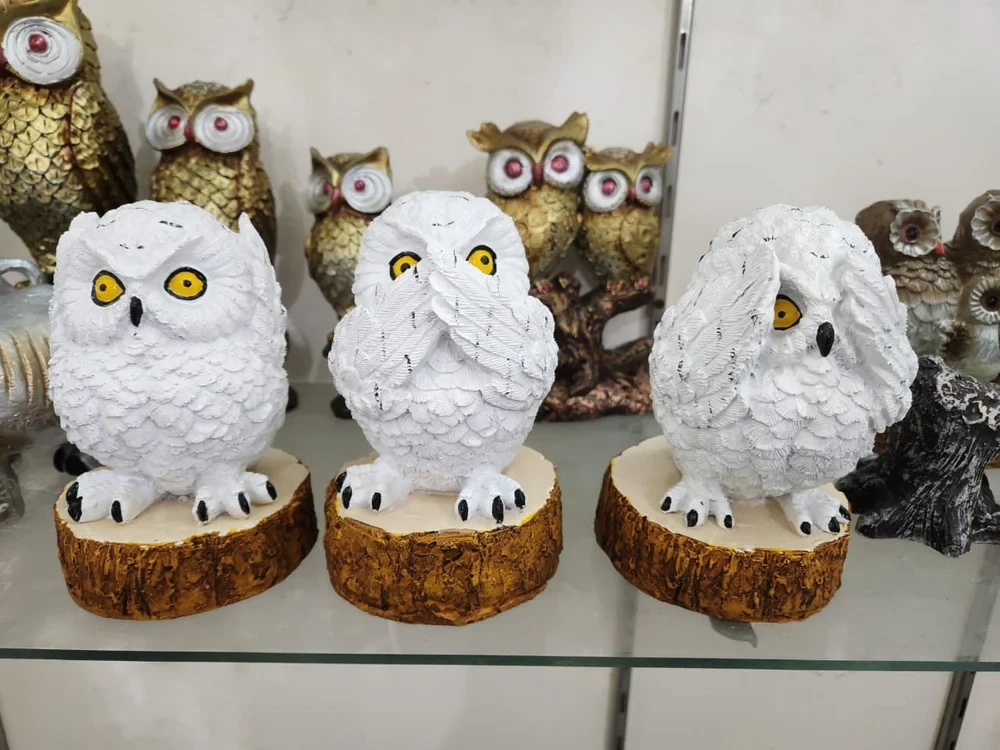 Polyresin Owl Set of 3
