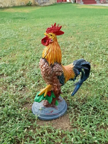 Thedecorshed Big Cock Statue for Garden Decor, Garden Side Cock Figure, Garden A