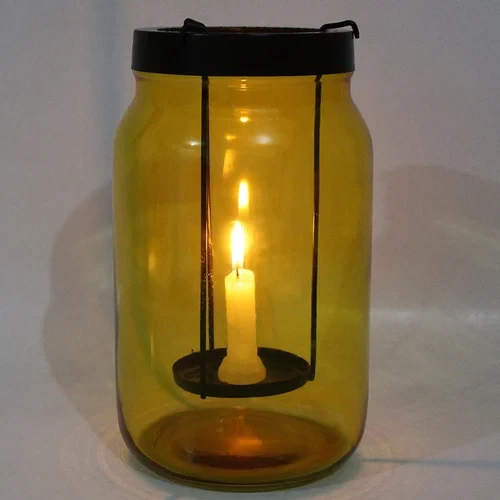 Jar Shaped Glass Candle Holder