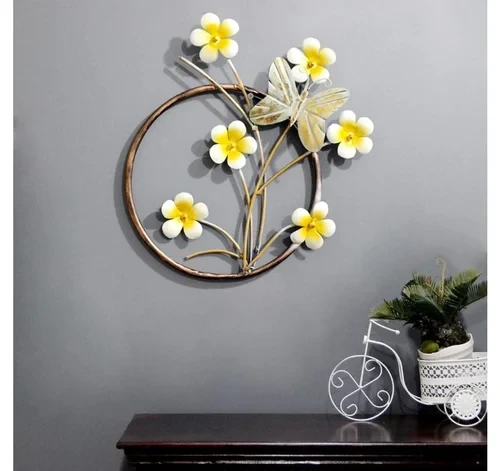 Butterfly Floral Metal Wall Art