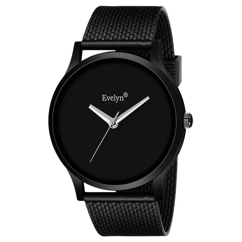 Evelyn Black Dial Men Wrist Watch
