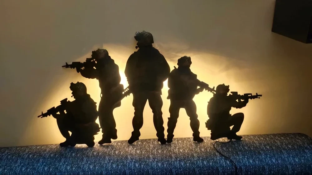 Military Soldiers Metal Wall Art