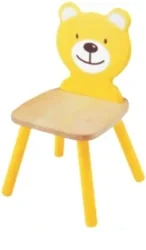 Kids School Wooden Bear Chair
