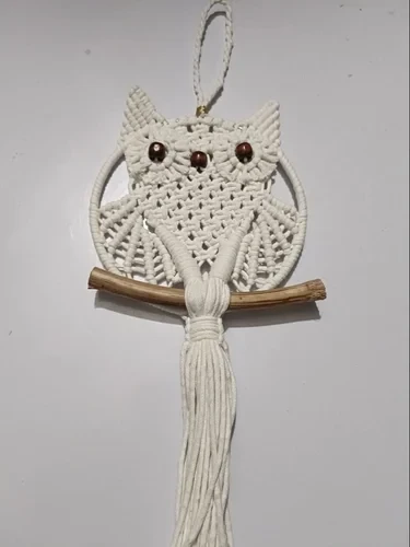 White Owl Macrame Wall Hanging